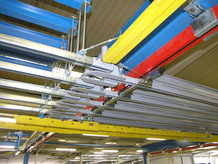 Overhead Monorail system with shifting Bridge in a Paint finishing system